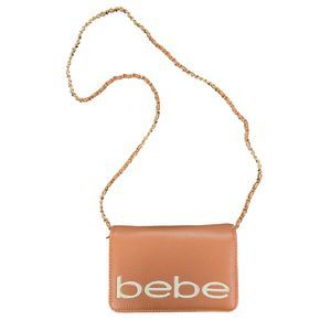 Bebe Fabiola Saffiano Stamped Logo Crossbody Purse - 7.5'' x 4.75'' x 1.25”